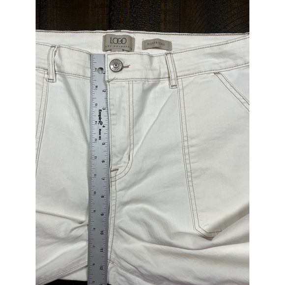 NWT Logo Lori Goldstein Boyfriend Straight Leg, White Jeans, Size 16T - Picture 4 of 8